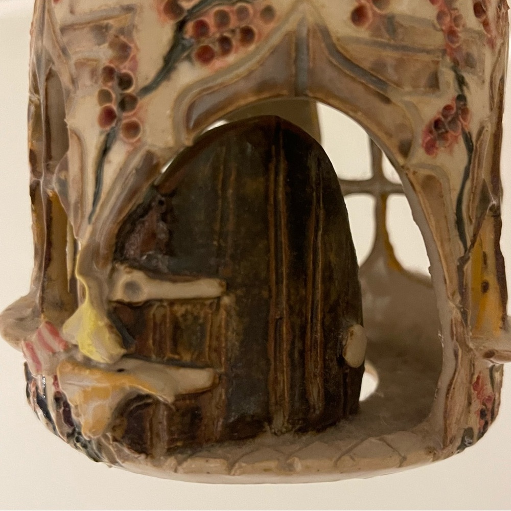Cara Turner Ceramics Fairy House Bird Flowers Castlecove Kerry Ireland Signed - Picture 8 of 11